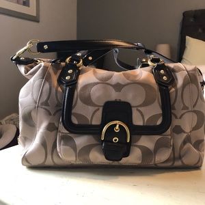 Tan colored Coach bag